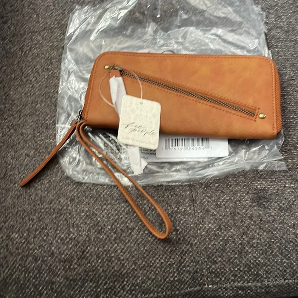 NWT free people distressed vegan wallet/wristlet
